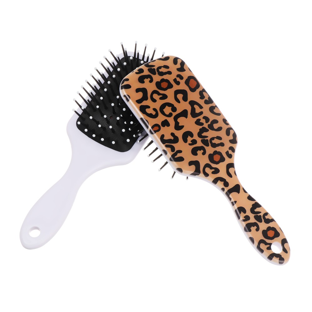 [Hàng mới về] Lược chải tóc 3d họa tiết da báo chuyên dụng cho salon