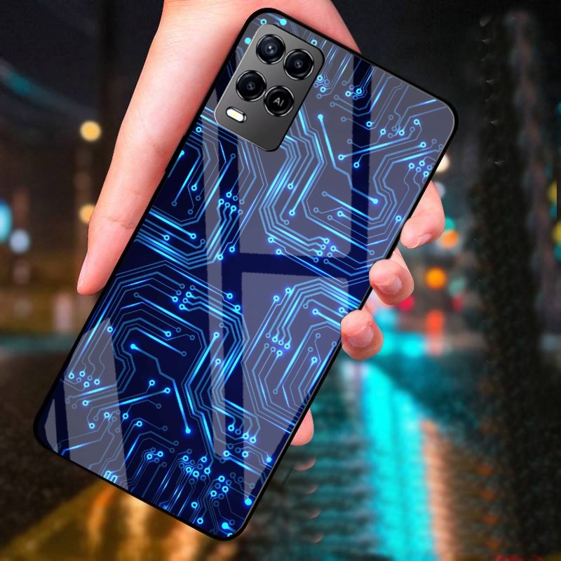 Ốp Lưng OPPO A54,A74,A55 mặt kính cường lực cao cấp thiết kế riêng