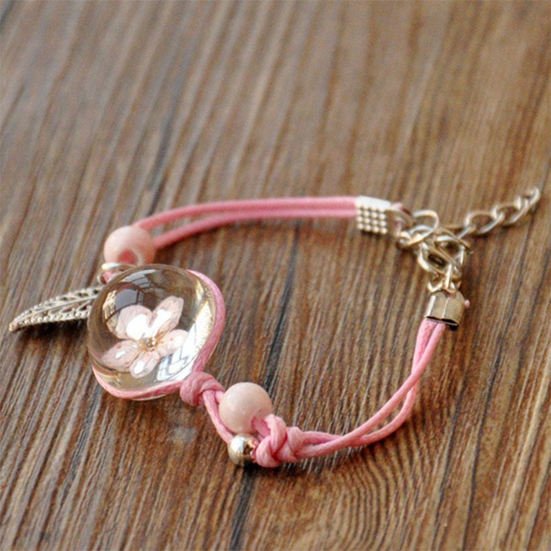 【kifli】Vòng đeo tay bằng dây bện phối hạt gốm có thể điều chỉnh（quà tặng ngày thiếu nhi）