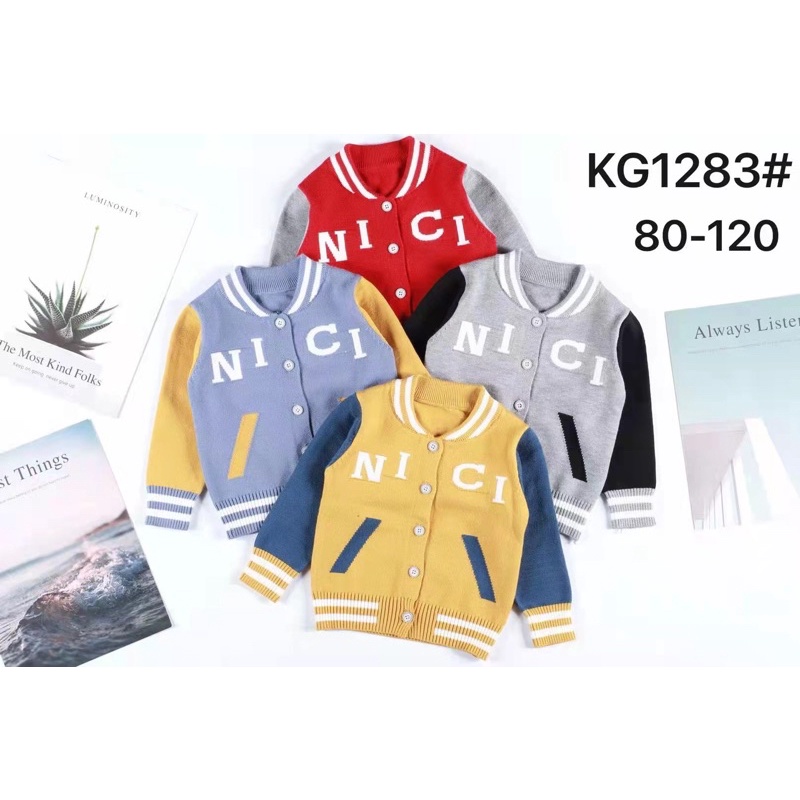 Áo Len Cardigan Bé Trai Nhiều Mẫu size 80-110(1-4 tuổi)