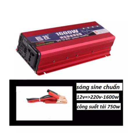 Bộ đổi điện sóng sine chuẩn 1600w từ 12v lên 220v - 1600W