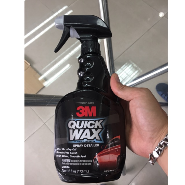 Xịt làm bóng sơn oto, xe máy 3M 39034 Quick Wax 473ml (3M Mỹ)