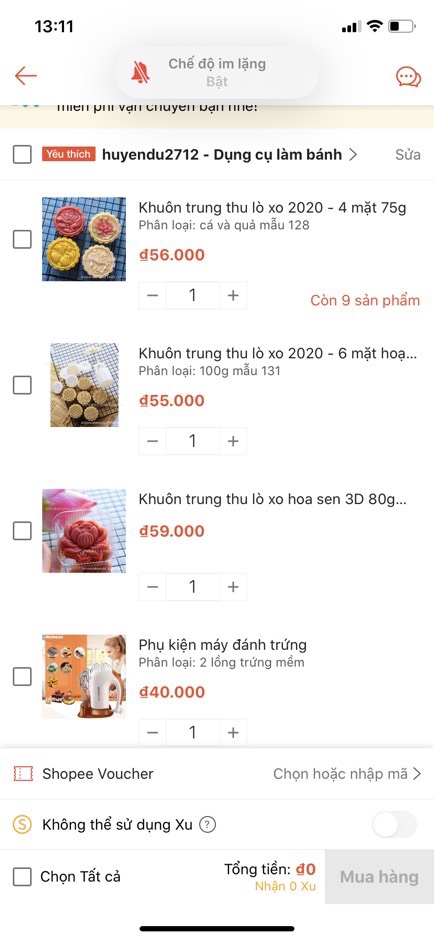 Đường xay làm bánh vào khuôn trung thu