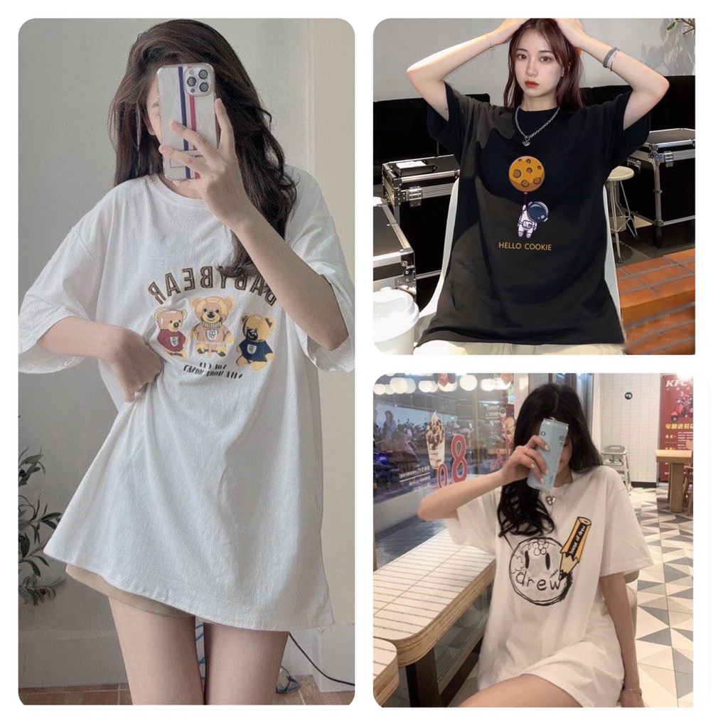 Áo thun unisex cổ tròn form rộng streetwear áo phông nam nữ form to basic cotton oversize