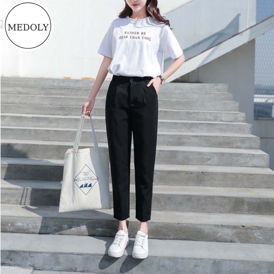 Quần Tây Công Sở Nữ Lưng Cao Dáng Mặc Siêu Xinh - Chất Vải Tuyết Mưa