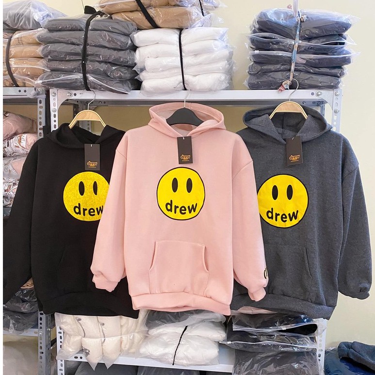 Áo khoác nỉ hoodie drew Shynstores vải nỏ bông mỏng giá rẻ 3 màu (freeship)