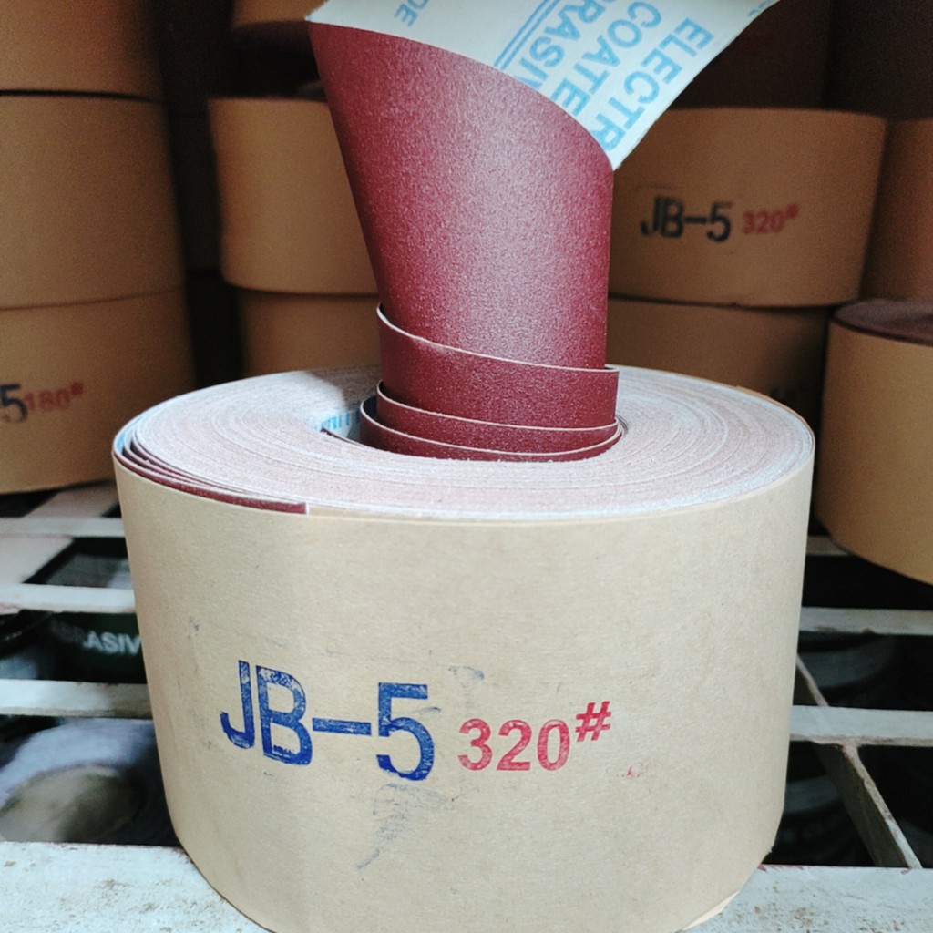 Giấy Ráp JB cát 320 (cc320) (cuộn 40m), ráp cuộn, dùng để đánh bằng tay
