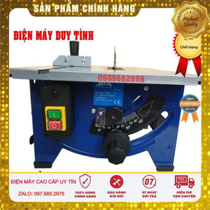 Máy cưa bàn trượt chính hãng JIFA 1200W điều chỉnh góc nghiêng lưỡi cắt hàng chính hãng