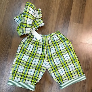 Quần lửng lật lai bé trai sọc caro 25-45kg