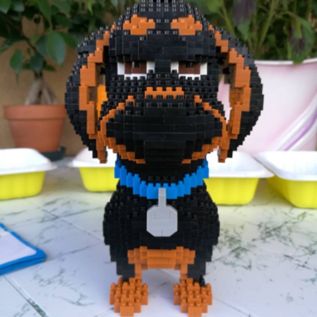 Mô hình Lego Chó Lạp Xưởng Dachshund Đẳng Cấp Thú Cưng Balody 20cm