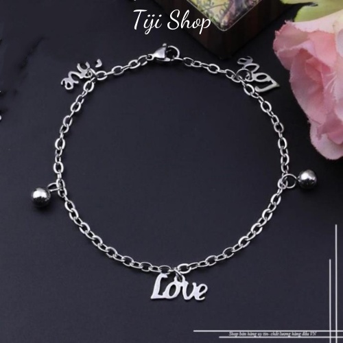 Lắc tay, lắc chân gắn phụ kiện Chữ Love, Ngôi Sao, Trái Tim.