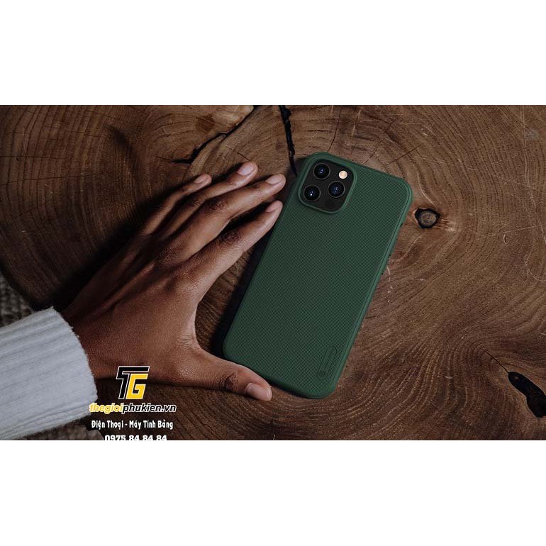 Ốp lưng iPhone 12 Pro Max, iPhone 12 Pro, iPhone 12, iPhone 12 Mini chính hãng Nillkin dạng sần viền mềm.