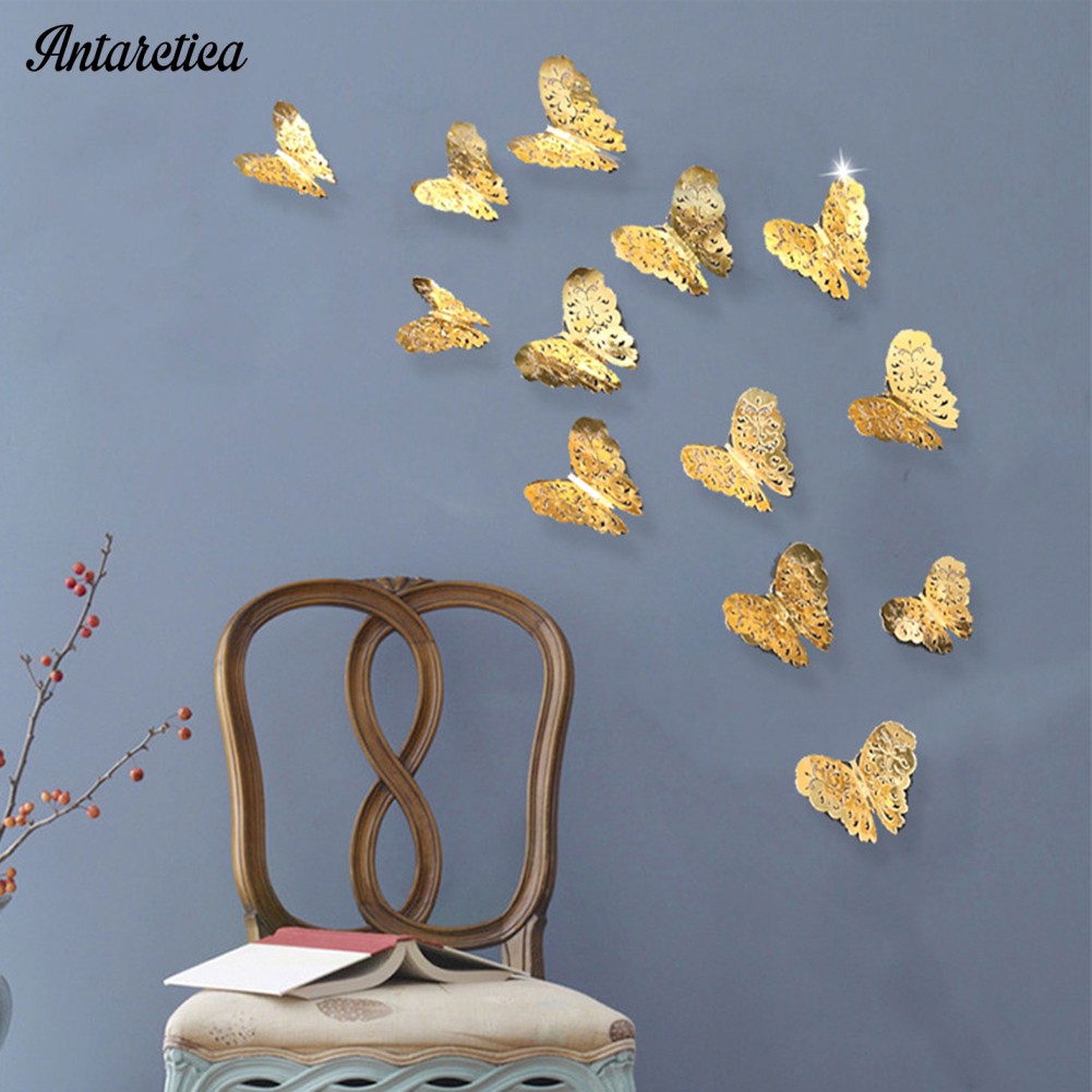 Bộ 12 Con Bướm 3d Dán Tường