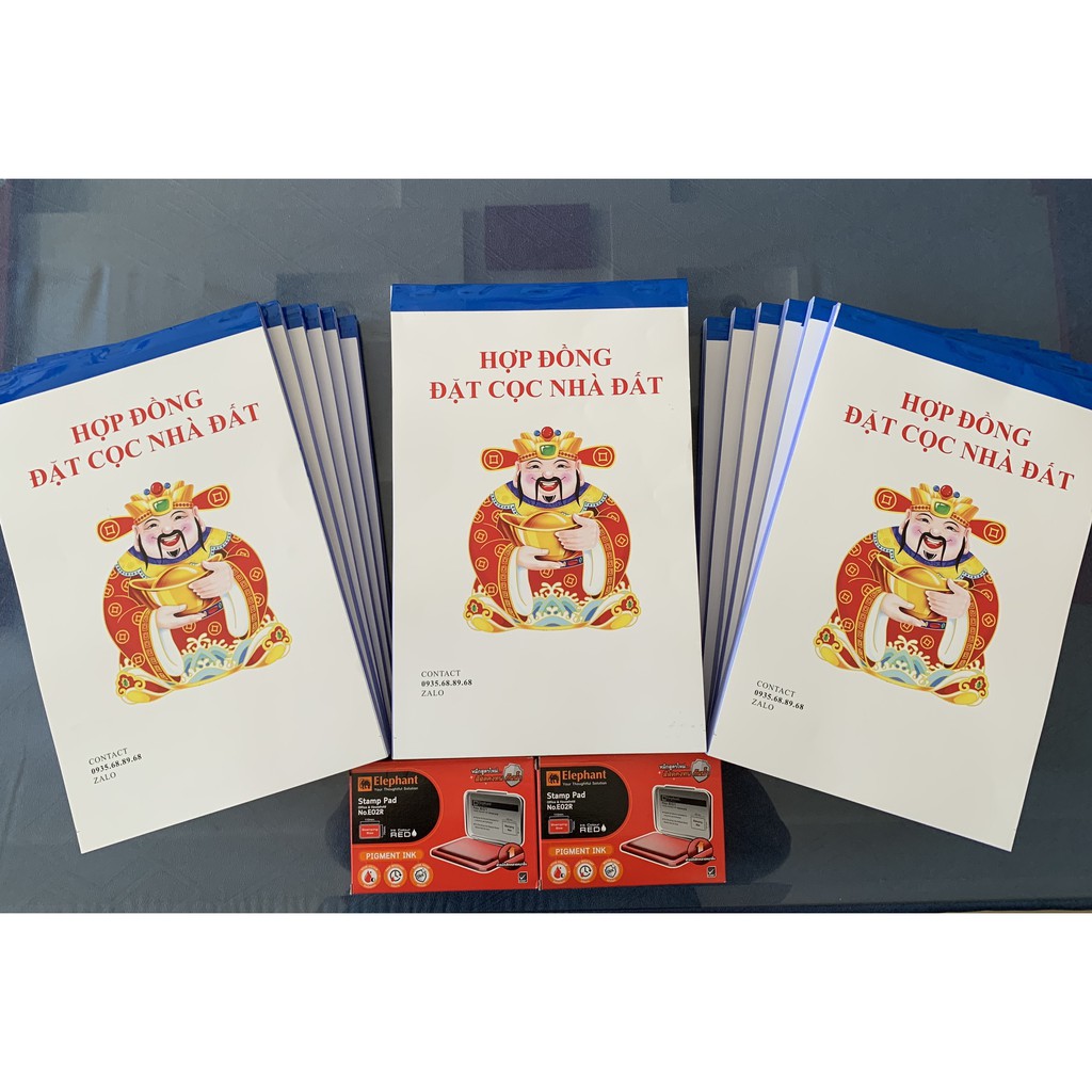 Hợp Đồng Đặt Cọc Nhà Đất 3 Liên 🔴 Update Thông Tin Mới Số CCCD ✅ 1 Quyển 50 Lần Viết Cọc