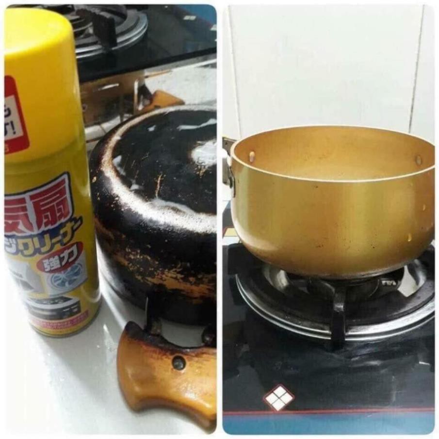 Xịt Tẩy Mảng Bám Dầu Mỡ, lò nướng, lò vi sóng vệ sinh bếp Rinrei 330ml Nhật Bản