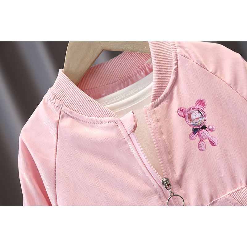 Áo Khoác Bóng Chày Dễ Thương Cho Bé Gái