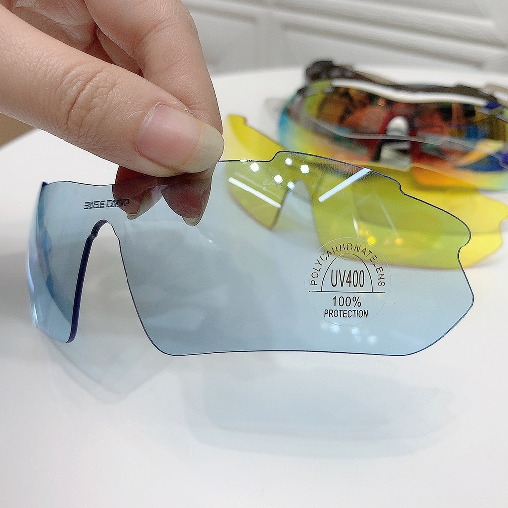 1M02 Bộ kính 6 mắt kính tháo rời tiện lợi kính thể thao xe đạp chống chói tia UV chống bụi hộp đựng bị hỏng khóa