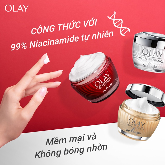 [Mã COSPGSBD  giảm 8% đơn 250K] Kem Dưỡng Chống Lão Hóa Olay Regenerist Whip 50g Chống tia UV 50g (Phiên bản mới)