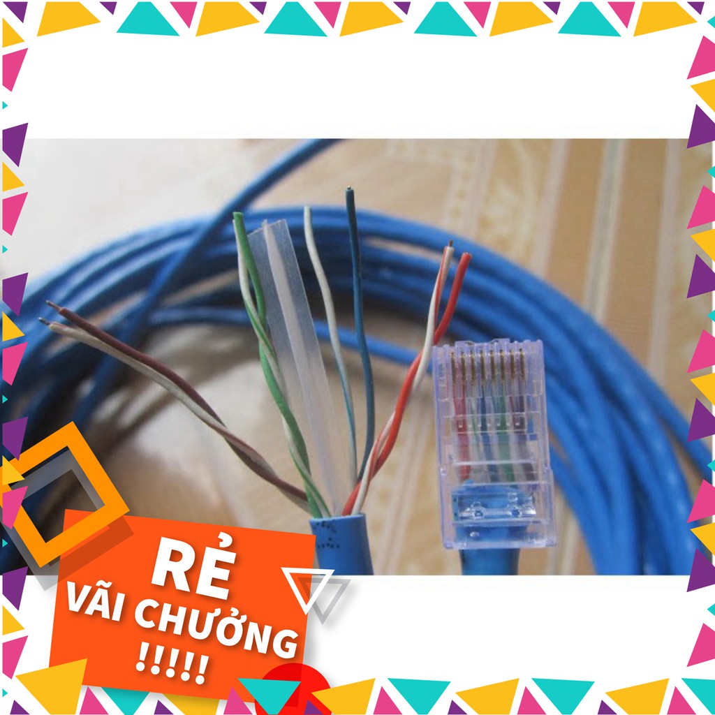 Dây mạng Cat5e bấm sẵn 2 đầu, đã test, dài 5-25 m  - Loại tốt - C