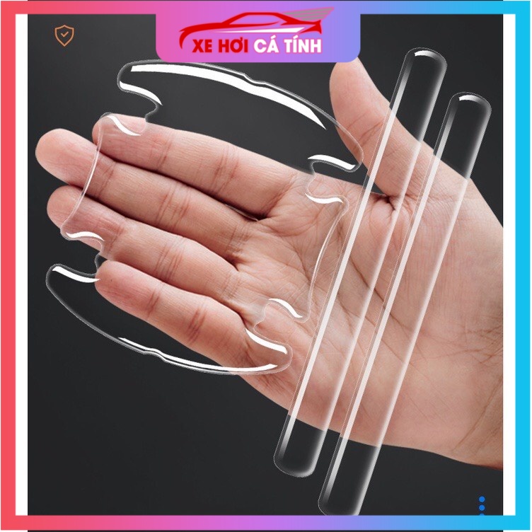 Bộ 10 Miếng Dán Silicone Trong Suốt Chống Xước Hõm Cửa Và Tay Nắm Cửa hõm cửa Ô Tô | Nội thất ô tô