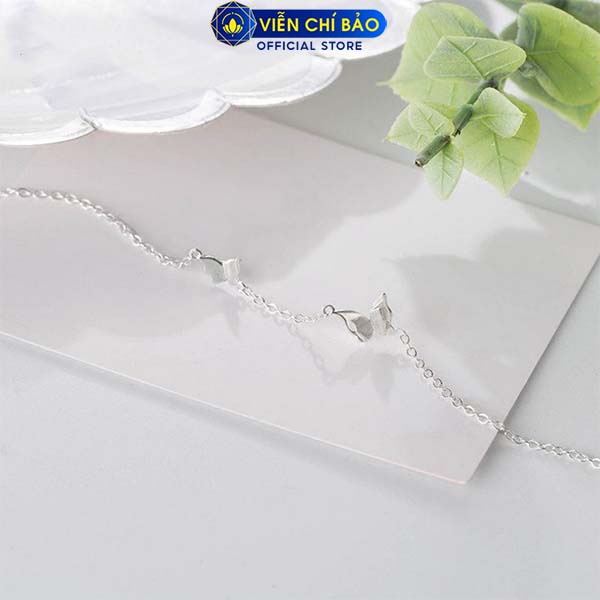 Lắc tay bạc nữ Cánh bướm Hồ điệp đôi chất liệu bạc 925 thời trang phụ kiện trang sức nữ Viễn Chí Bảo L400708