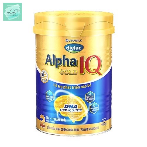 Sữa Bột Dielac Alpha Gold Iq 2 Hộp Thiếc 400G (Cho Trẻ Từ 6 - 12 Tháng Tuổi) - Lulu Mart