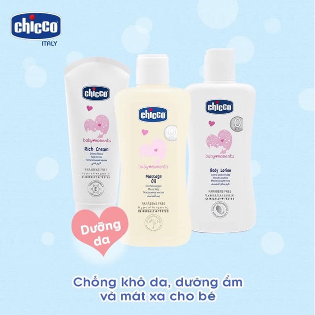 KEM DƯỠNG ẨM CHỨA OMEGA VÀ VITAMIN E CHICCO 100ML