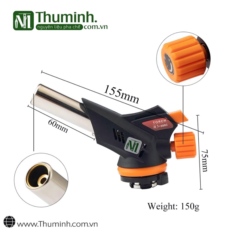 Đầu Khò Gas TORCH WS- 509C Sử Dụng Cho Bình Ga Mini