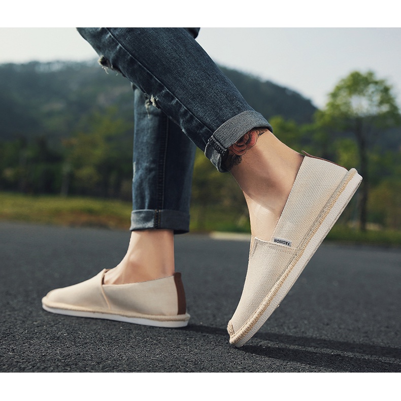 Giày lười vải nam cao cấp kiểu dáng trẻ trung năng động GLV01 | BigBuy360 - bigbuy360.vn