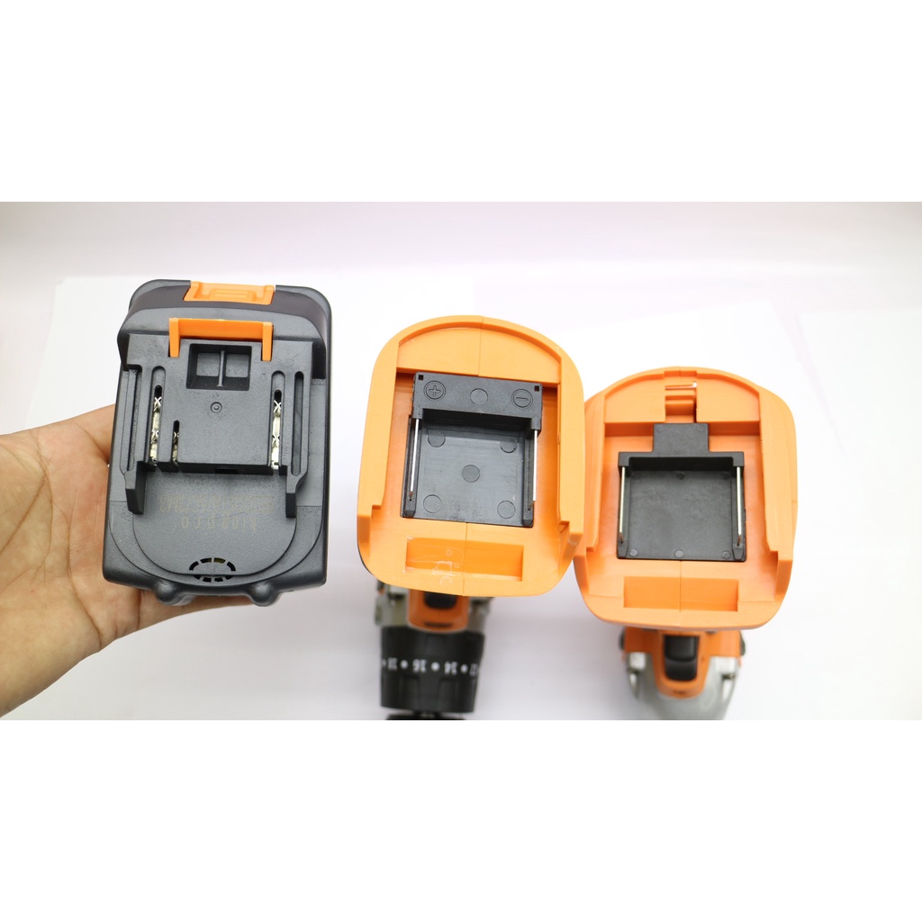 thân máy mài pin,khoan 13mm,siết bulong macan dùng chân pin 10 cell thông dụng