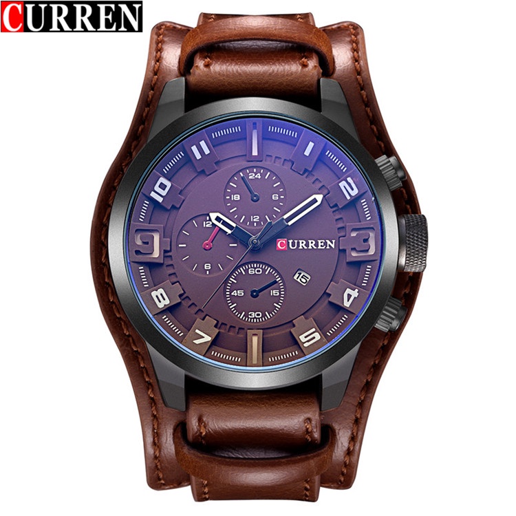 Đồng hồ CURREN 8225X dây đeo bằng da sang trọng thời trang cho nam