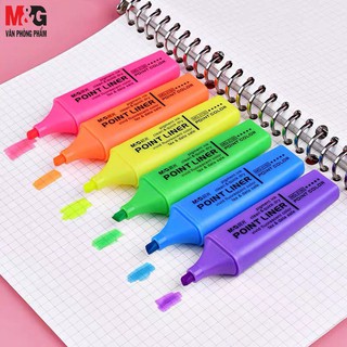 Bút dạ quang highlight M&G AHM21572B1/AHM21572C/AHM21572D/AHM21572E/AHM21572F màu xanh dương/hồng/xanh lá/tím/cam. 1 cây