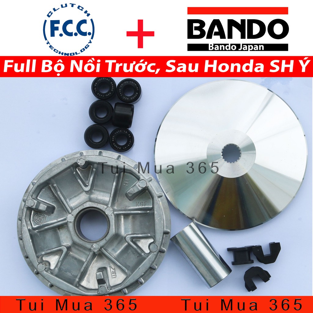 Full Bộ Nồi Trước, Nồi Sau, Dây Curoa, Bi Nồi Cho Honda SH Ý, Dylan, PS, A Còng (Thái Lan )