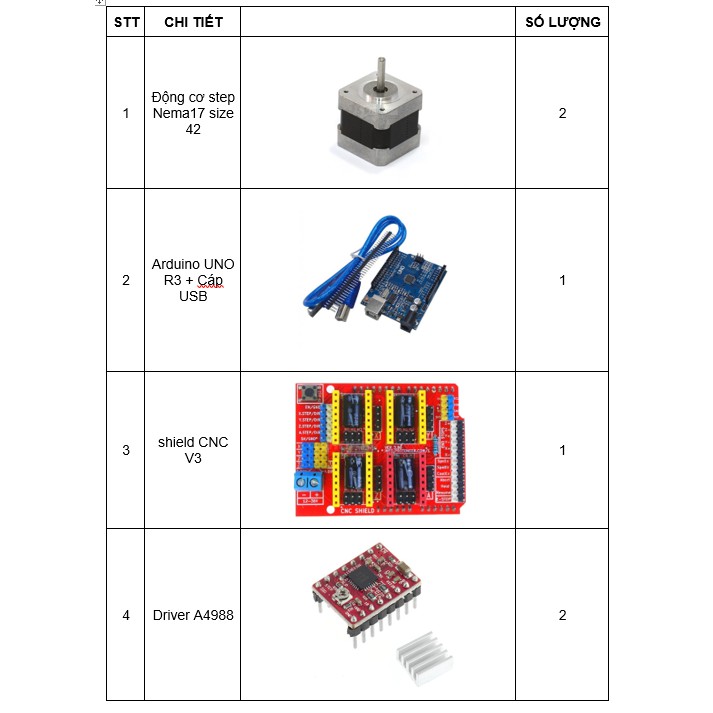 Bộ KIT Linh Kiện Điện Tử Máy Vẽ Axidraw