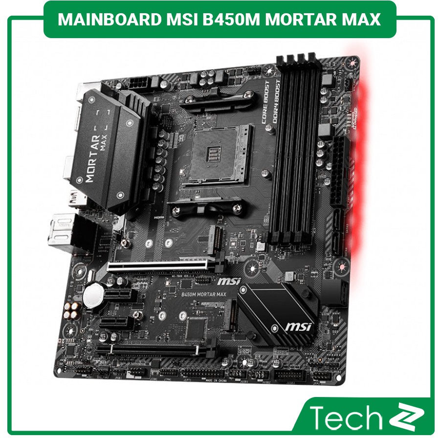 Mainboard MSI B450M MORTAR MAX (AMD B450, Socket AM4, m-ATX, 4 khe RAM DDR4)