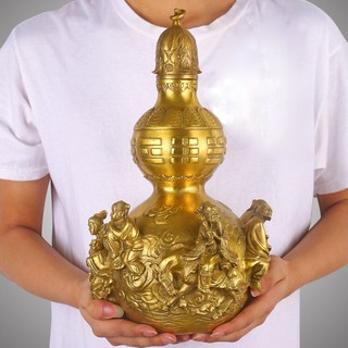 Hồ lô bát tiên bằng đồng thau cỡ siêu đại