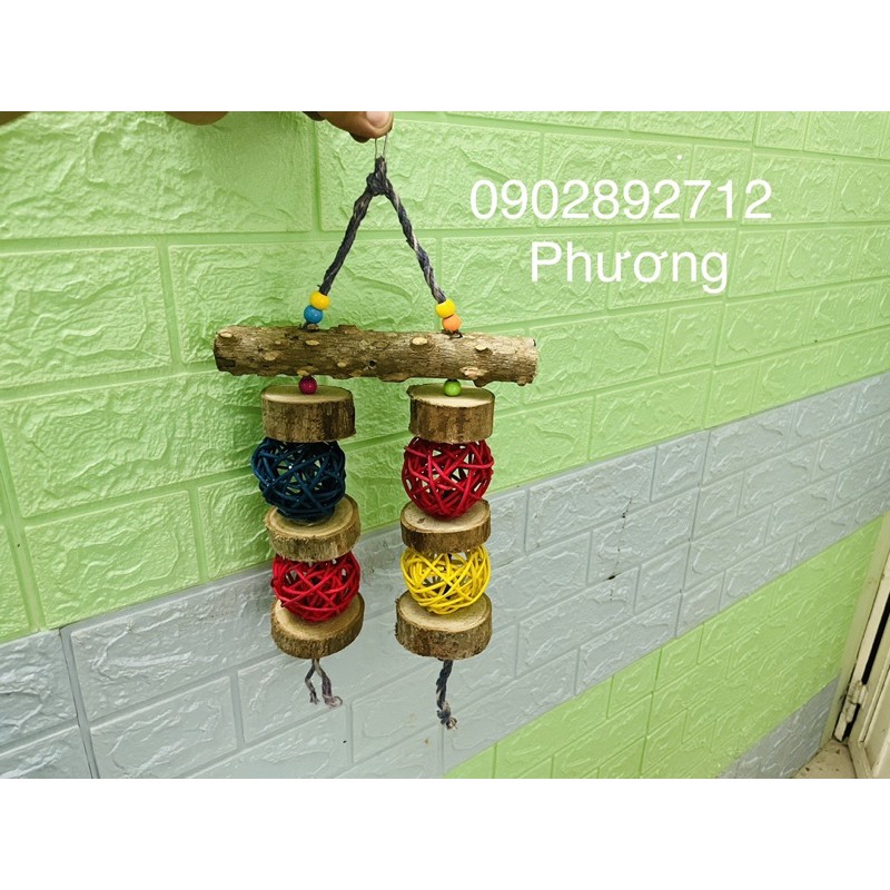 Chùm treo đồ chơi cho vẹt xám - amazon MS04