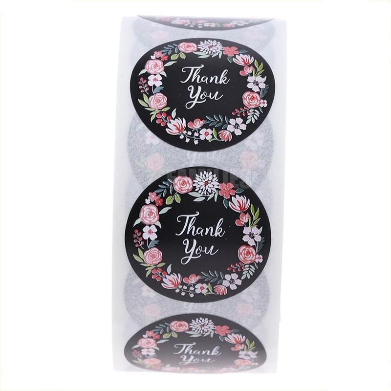 Cuộn 500 Stickers chữ Thank You đẹp dùng để trang trí