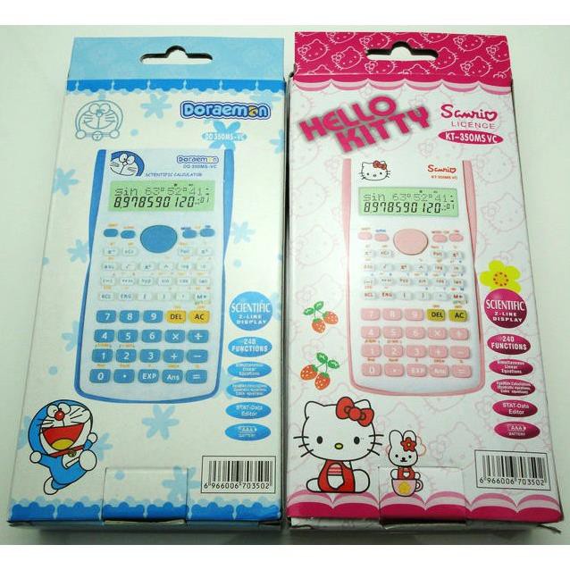 Máy tính học sinh Máy tính casio hình Hello Kitty và Doremon đáng yêu 8063