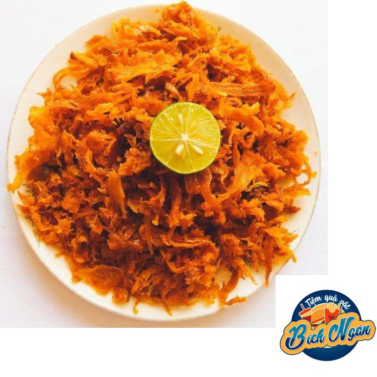 Mực Tẩm Gia Vị - Mực Khô Xé Nhỏ Cay Giòn Vân Đồn Hộp 200g