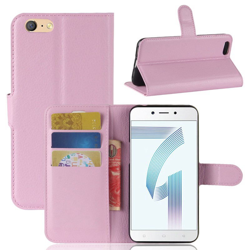 Bao da điện thoại có đế đỡ gấp và ngăn để thẻ cho Oppo A71 | BigBuy360 - bigbuy360.vn