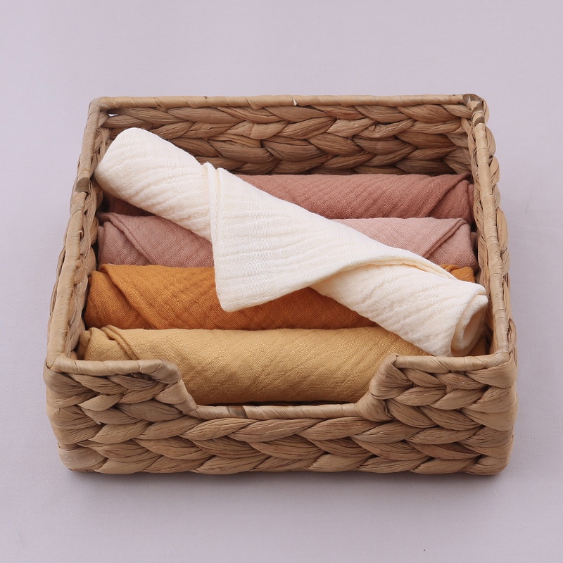 Bộ 5 Khăn Lau Nước Bọt Vải Cotton Mềm Mại Thấm Hút Tốt Cho Bé
