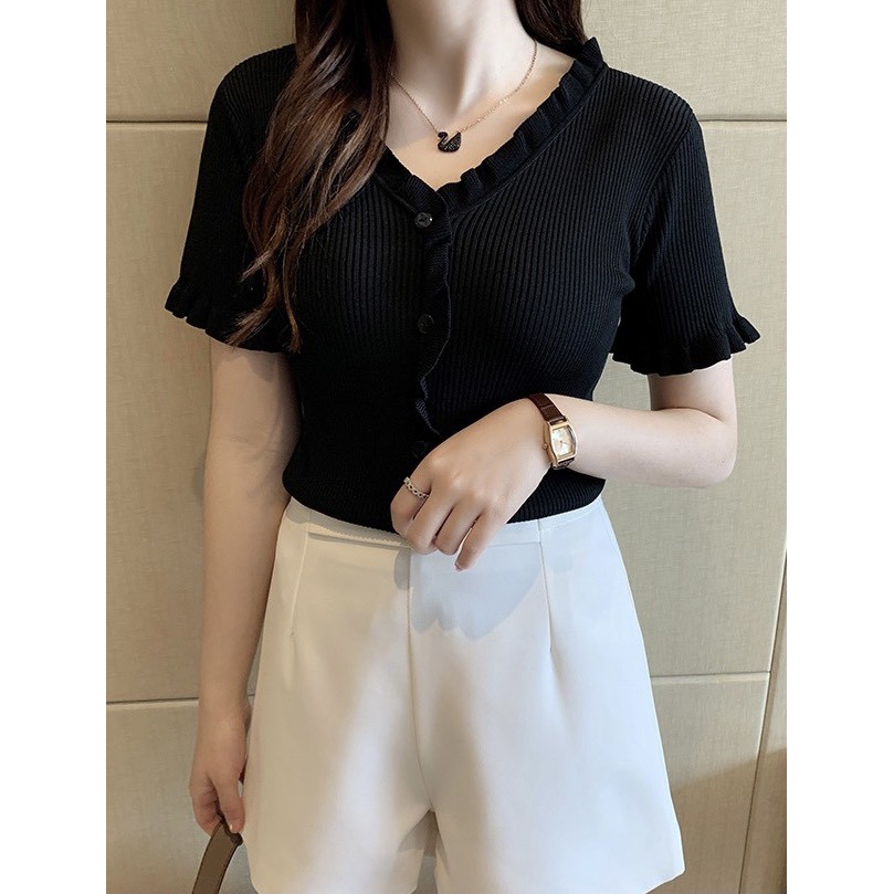 Áo Thun 👚 Áo cộc bèo tăm lạnh siêu mềm mát 6 màu tươi tắn trẻ trung