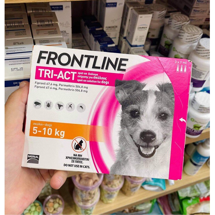 Thuốc nhỏ gáy trị ve rận Frontline Plus cho chó mèo ( 1 tuýp )