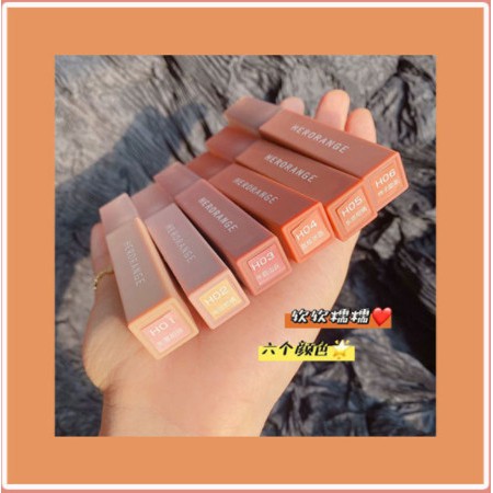 Son môi Kem Lì HERORANGE Nội Địa Trung Xinh Xắn Dễ Thương Mới Lạ Bền màu Lâu Trôi Hàng Chuẩn. | Thế Giới Skin Care
