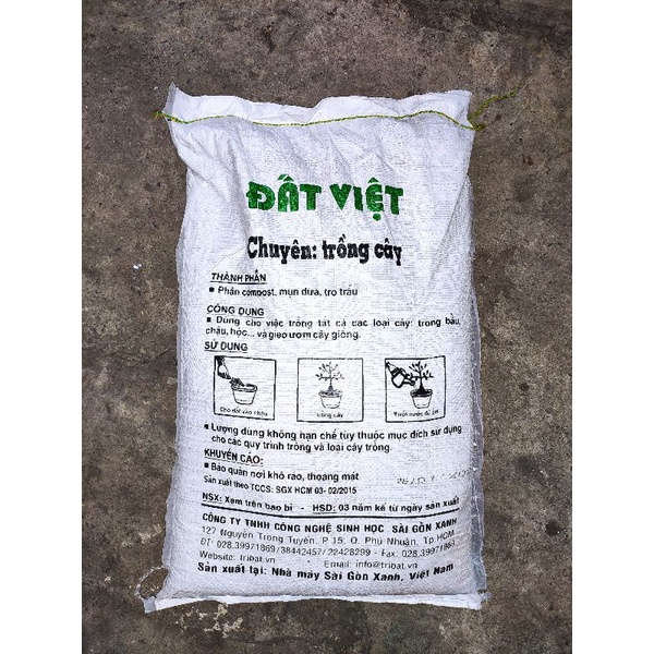 đất trồng rau đất trồng cây bao 20 lít nặng khoảng 9kg -10kg