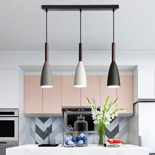 Đèn thả bàn ăn cao cấp 3 bóng sơn tĩnh điện HANBACH tặng kèm bóng LED chuyên dụng