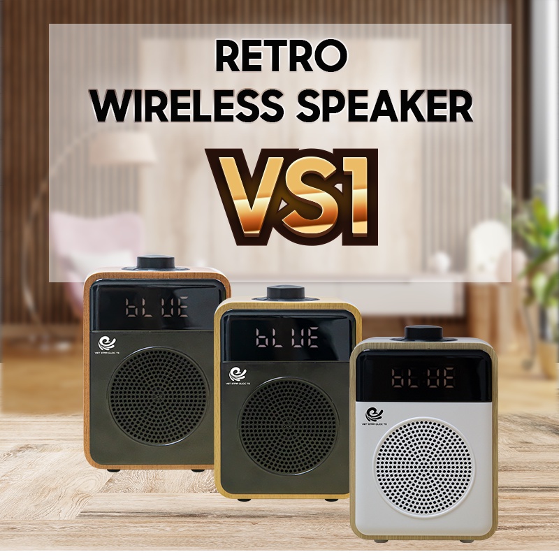 Loa Bluetooth VS1 5.0 màn hình LED - Âm Thanh tuyệt đỉnh - Công suất lớn - Đài FM