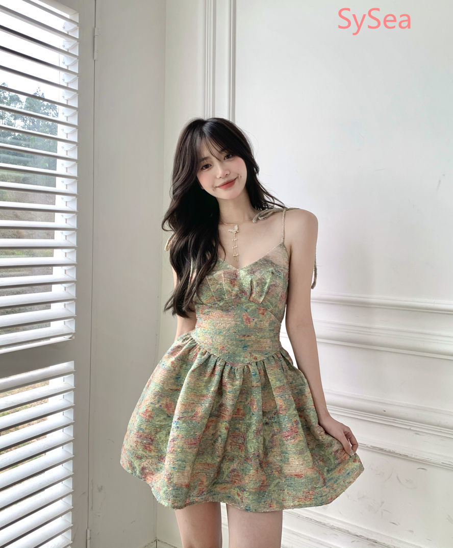 Đầm Hai Dây Họa Tiết Hoa Phong Cách Retro Thời Trang Mùa Hè | BigBuy360 - bigbuy360.vn