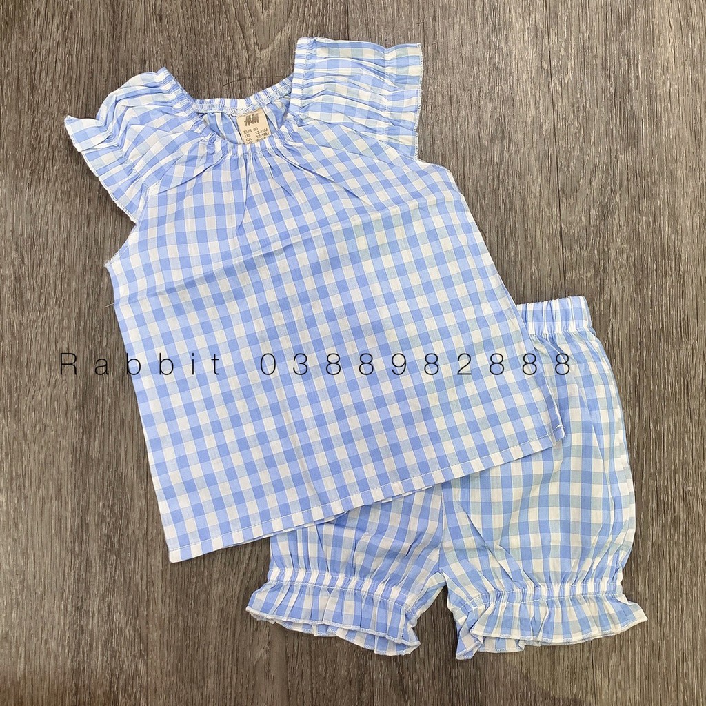 Bộ thô kẻ xanh-HÀNG SALE KO ĐỔI TRẢ